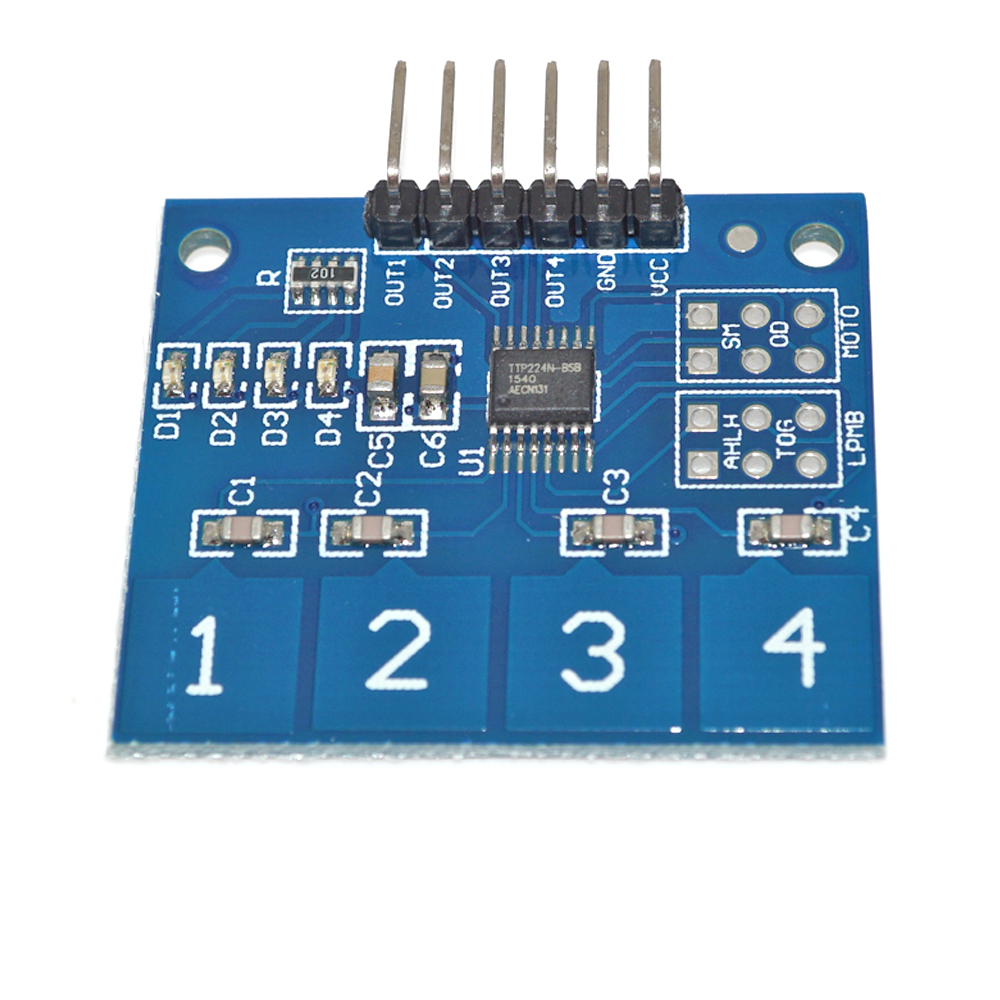 TTP223 4 Channel Capacitive Touch Sensor Module