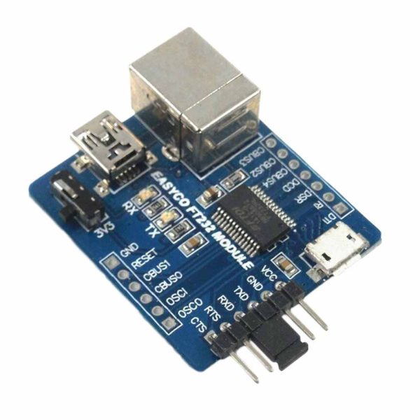 3-in-1 FT232RL USB to serial port module B type / MINI / micro three interface to UART