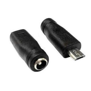 Micro USB 5 Pin Male To 5.5 x 2.1mm Female DC Power Adapter