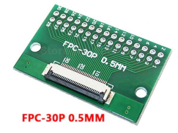 FFC / FPC Adapter Board 0.5mm/1mm to 2.54mm 30pin