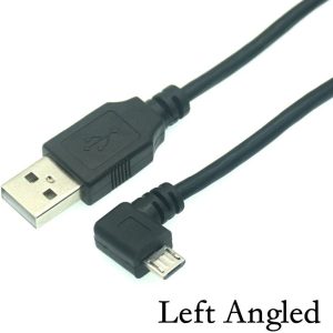 USB Left angled Micro-B-Pin 4 to Type A Male