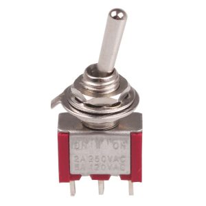 MTS-102 Mini Toggle Switch Red 3 pins SPDT On-On 5A