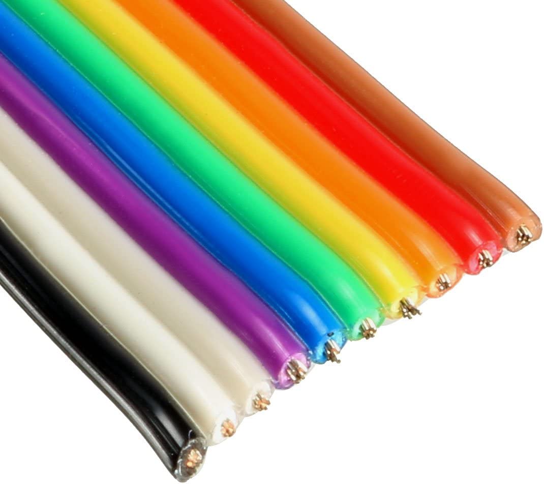 10 Wire Rainbow IDC Flat Ribbon