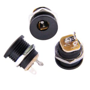 2.1mm Plastic Chassis 10mm Mount DC Power Socket 5 pack