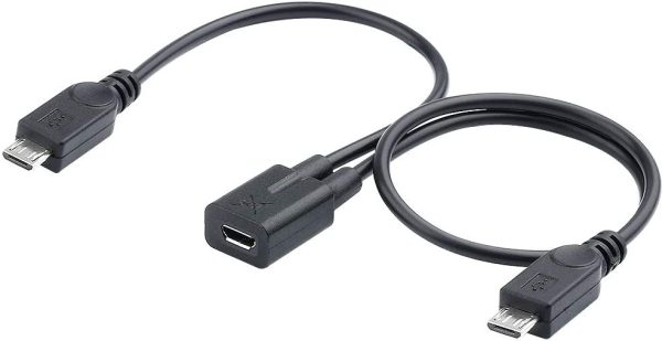 USB Female to 2 Micro USB Male Splitter Cable