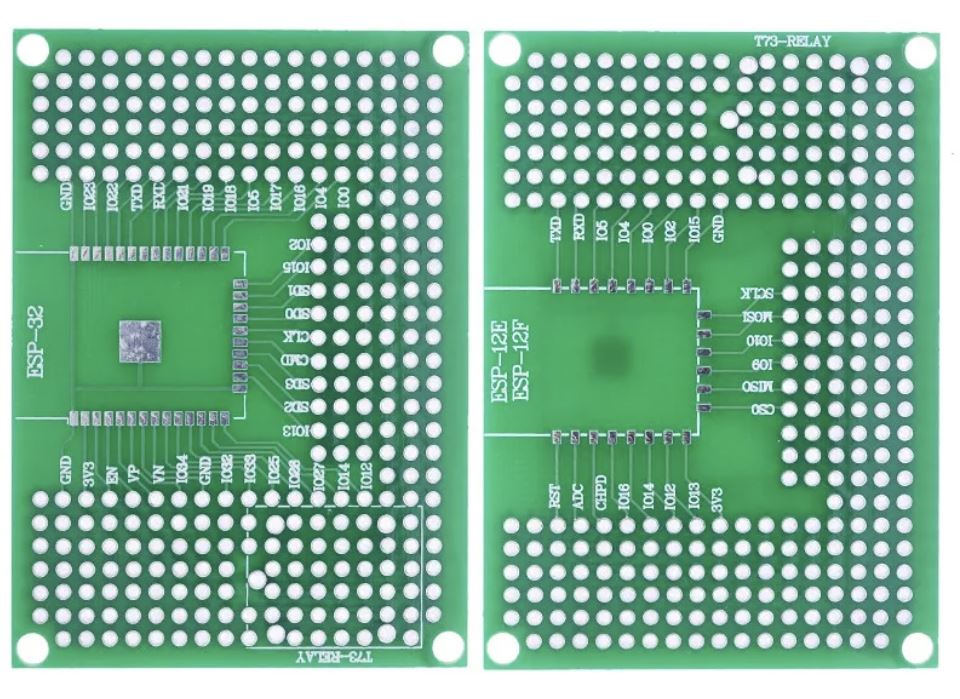 5x7cm Arduino ESP8266 PCB Relay ESP8266 WIFI ESP-12E-12F ESP32-32S