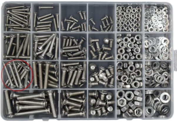 304 stainless steel 400pcs, 24 Types