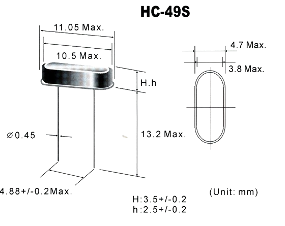 HC49S 11.0592Mhz Crystal