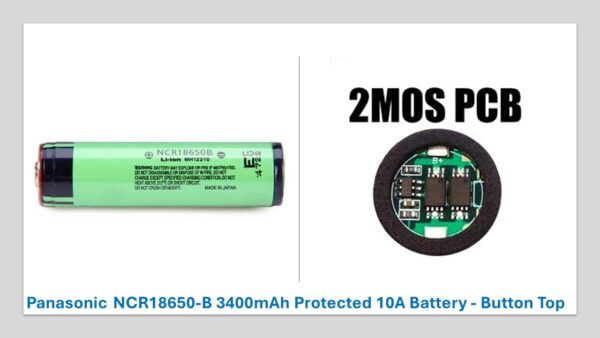 Panasonic NCR18650-B 3400mAh Protected 10A Battery