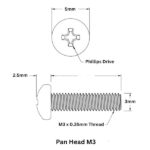 M3 Phillips Pan Head Screws