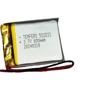 502833 (3.7V 600mAh) Lithium ion polymer Battery (LiPo)