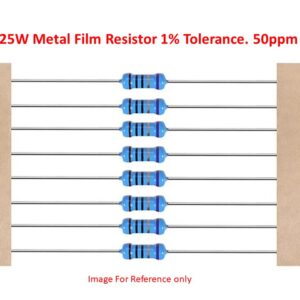 0R1-0.1ohm 0.25W 1% Metal Film Resistor