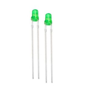 3mm Green LED Long Legs 29mm