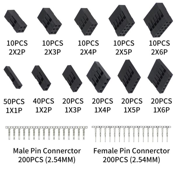 620pcs 2.54mm DuPont Connector Kit