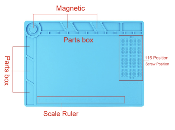 Silicon Insulated Soldering Work Mat S-140