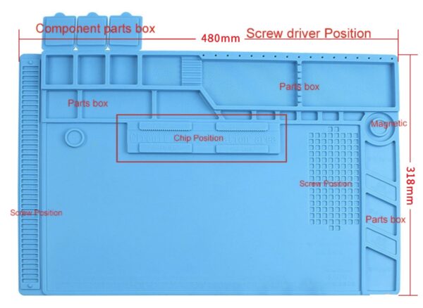 Silicon Insulated Soldering Work Mat S-170