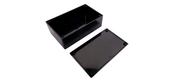 157 x 95 x 53mm Black ABS Jiffy Box