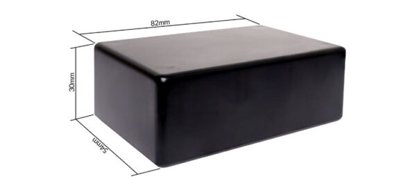 82 x 54 x 30mm Black ABS Jiffy Box H0205