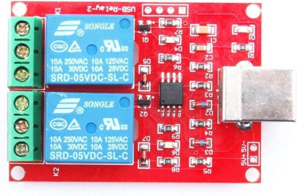 2 Channel USB Controlled 5V Relay Module