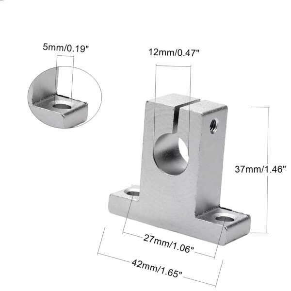 Silver 42x37x14mm Holder for 12mm Laser Modules