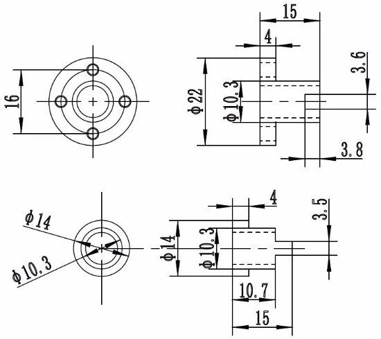 T8 ACME Anti Backlash Spring Loaded Nut Specifications