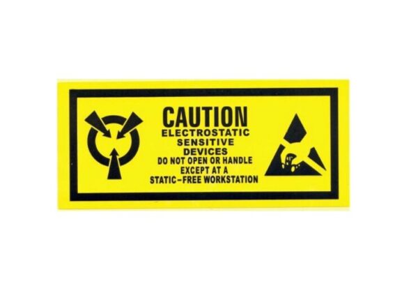 11.5 x 5cm Anti-static Warning Stickers