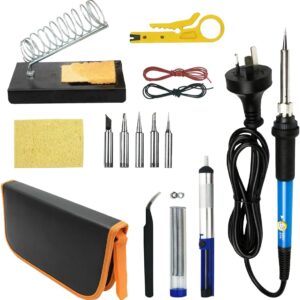 15pcs 60W Adjustable Temperature Soldering Iron Kit