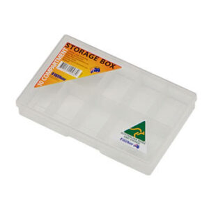 188x118x31mm 10 Way Clear Plastic Grid Box Storage