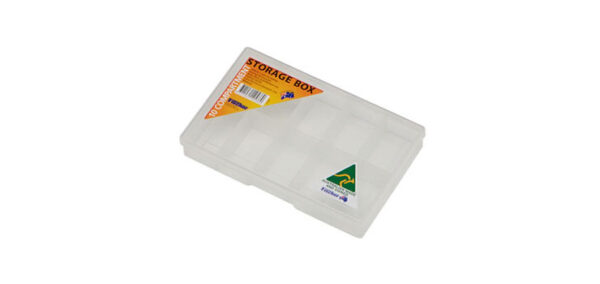 188x118x31mm 10 Way Clear Plastic Grid Box Storage