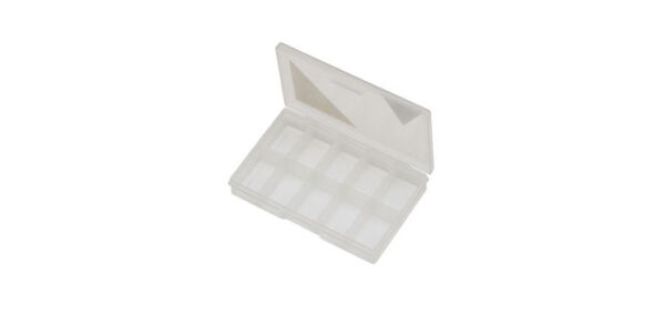 188x118x31mm 10 Way Clear Plastic Grid Box Storage