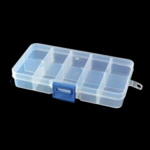 20x127x67mm Transparent Plastic Grid Box Storage