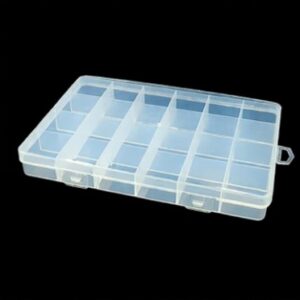 22x192x133mm Transparent Plastic Grid Box Storage