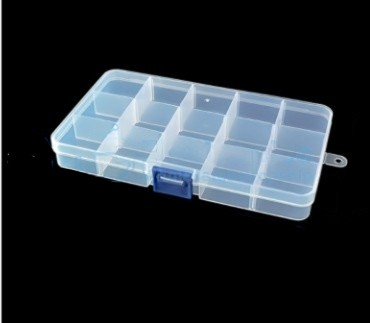 27x174x100mm Transparent Plastic Grid Box Storage
