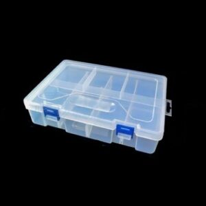 58x233x161mm Transparent Plastic Grid Box Storage