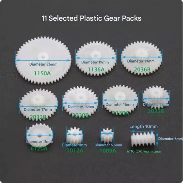 11pcs J255 Module 0.5 11 Different kinds of Gears