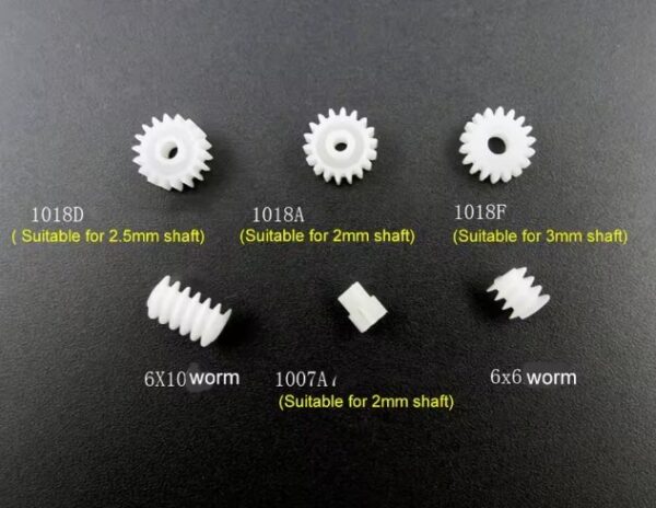15PCS Plastic Spindle and Worm Gear Kit